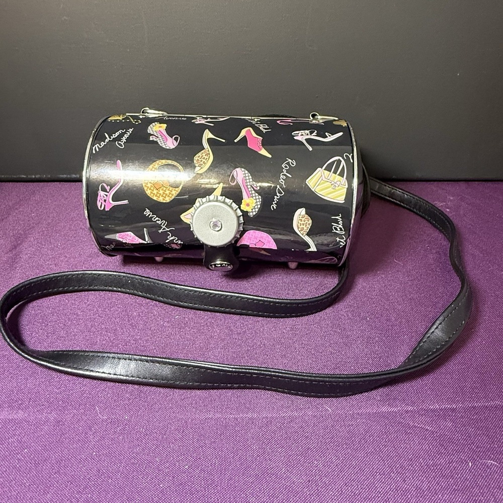 Metal Canister Purse Magnetic Closure Shoulder Bag Heels Shopping